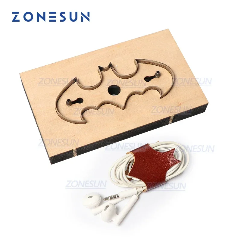 ZONESUN Bat Customized Leather Cutting Die Leather Diy Craft Wire Earphone Collector Wooden Template