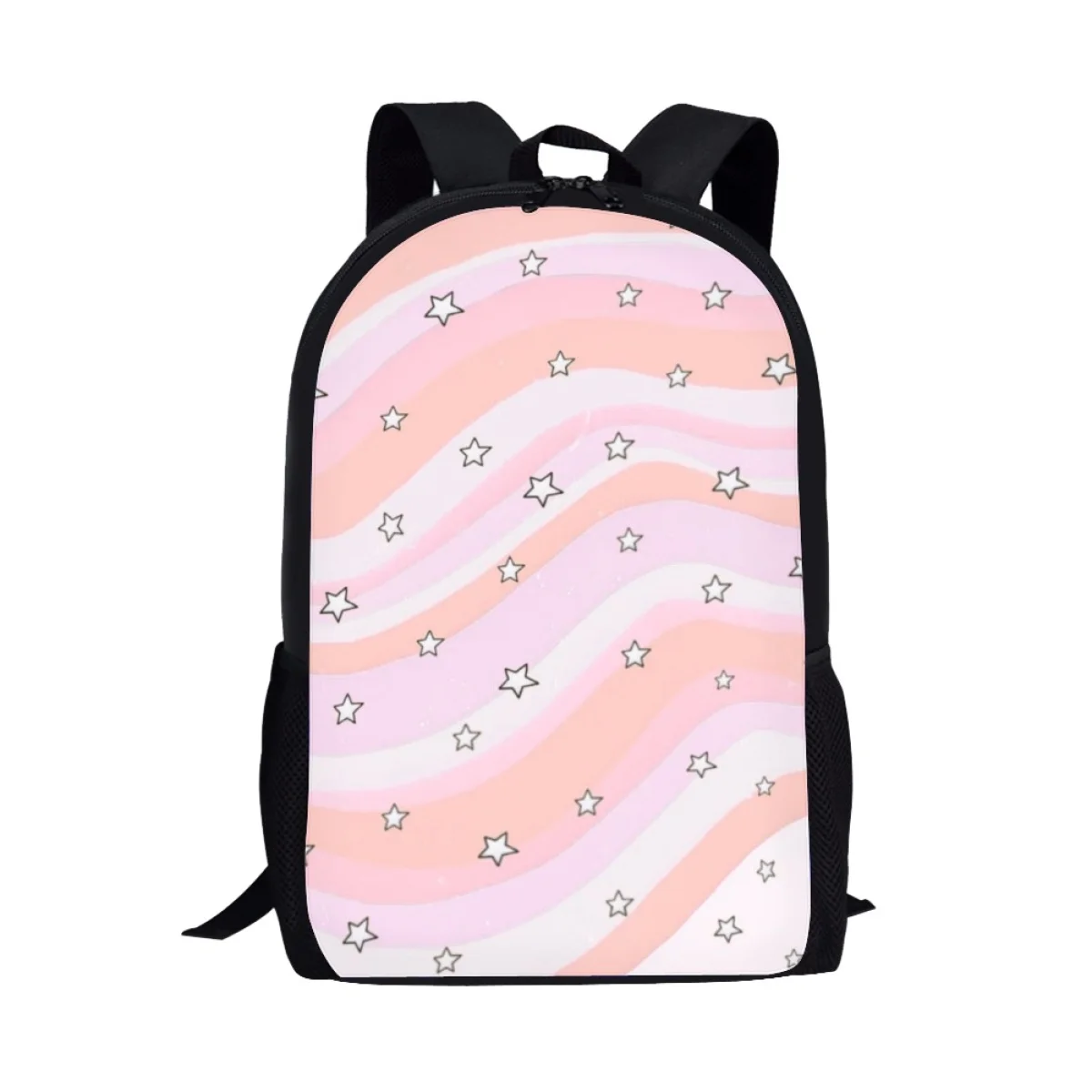 Bolsa escolar com estampa pentagrama para meninos e meninas adolescentes, mochila casual, mochila estudantil, armazenamento diário, homens e mulheres, criativa