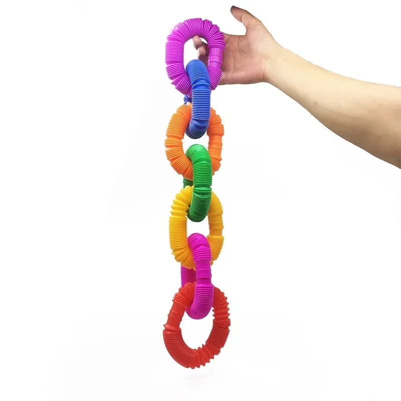 Tubes télescopiques pour l'apprentissage de la motricité fine des enfants, chambre d'irritation unique, jouets mentaires oriels Fidget dans la catégorie de jouets artisanaux, bricolage, 5 pièces