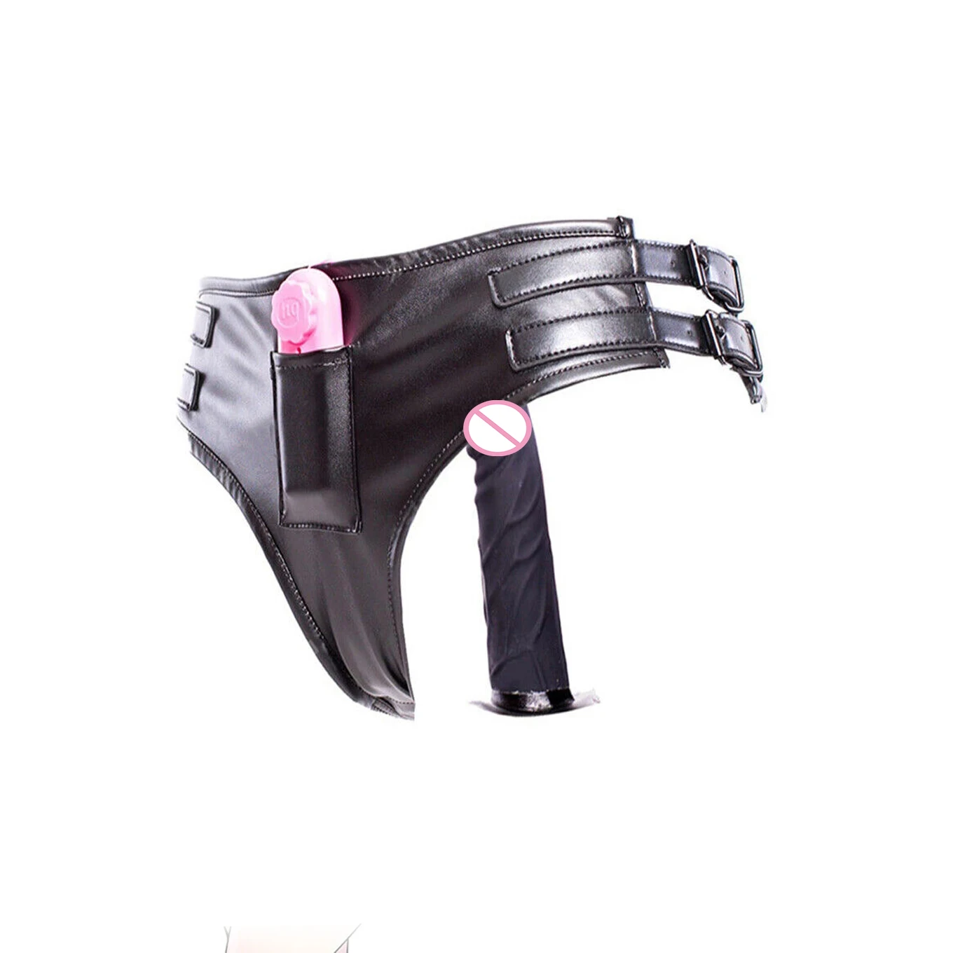 Patent/PU Leather Chastity Panties with Anal Vagina Plug Pants Vibrator Dildo Strap On Bondage Harness Belt Thong G Spot Sex Toy