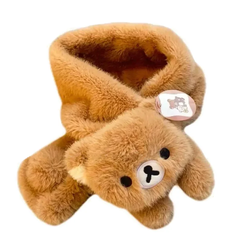 

Rilakkuma Korilakkuma плюшевый шарф женский мультяшный медведь Kawaii милые зимние шарфы теплые шеи