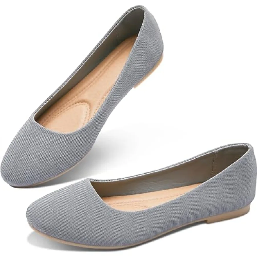 

Женские балетки Obtaom с круглым носком, черные, без застежек, для девочек, на плоской подошве