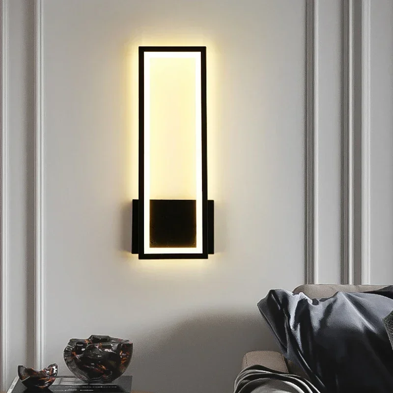 Nordic LED Wall Lamp Indoor Fixture  27W Modern Minimalist Wall Sconce Lights Living Room Bedroom Bedside Indoor Decoration