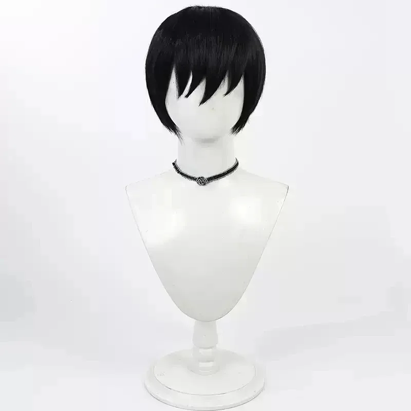 أنيمي Ranma 1/2 Ranma Saotome تأثيري الباروكات 60 سنتيمتر الأسود مضفر مقاومة للحرارة الشعر الاصطناعية هالوين حفلة تأثيري الباروكات + غطاء شعر مستعار