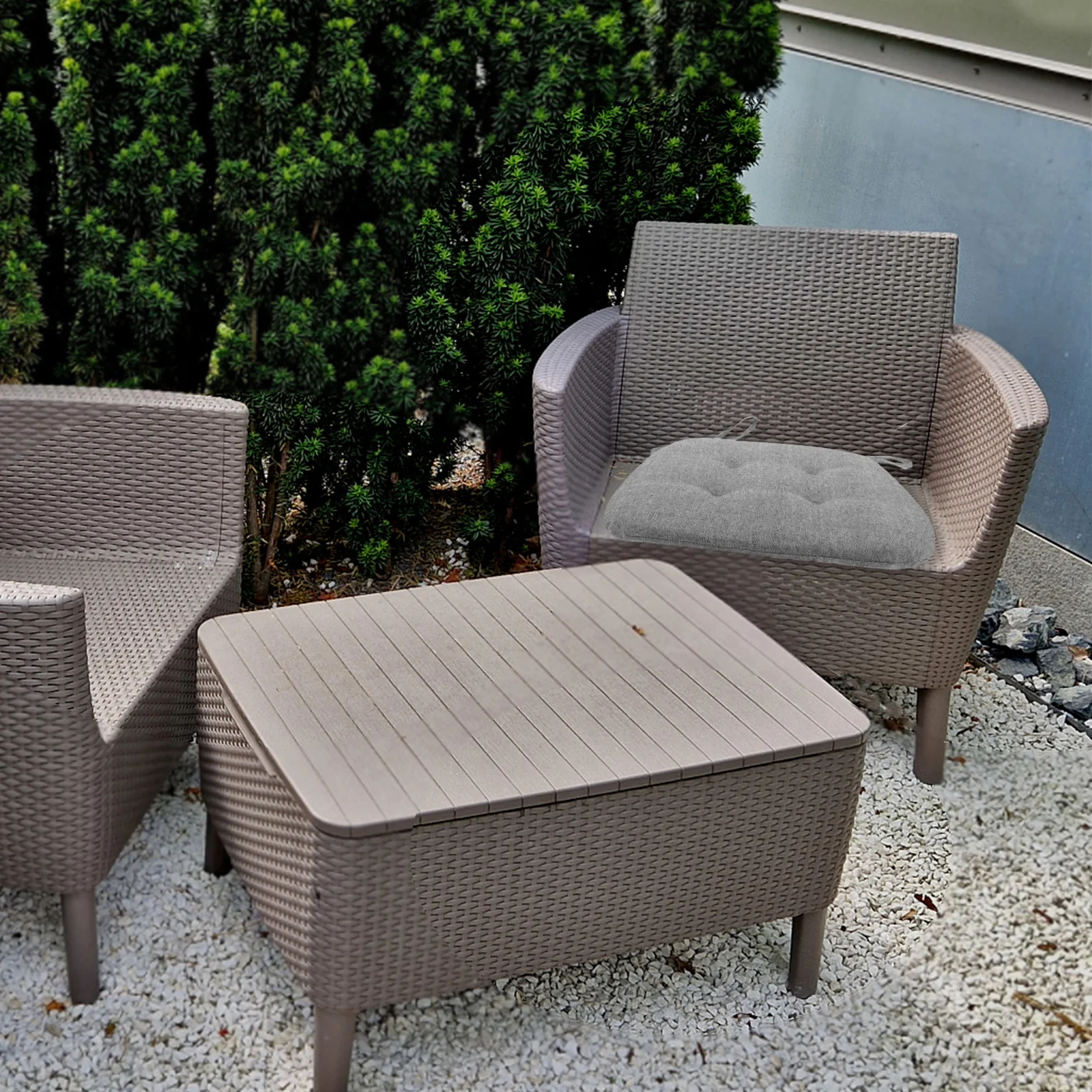 

Толстая хлопково-льняная подушка для стула, многофункциональная подушка для сиденья для садовой подушки сиденья с крепежными стяжками, удобная спинка