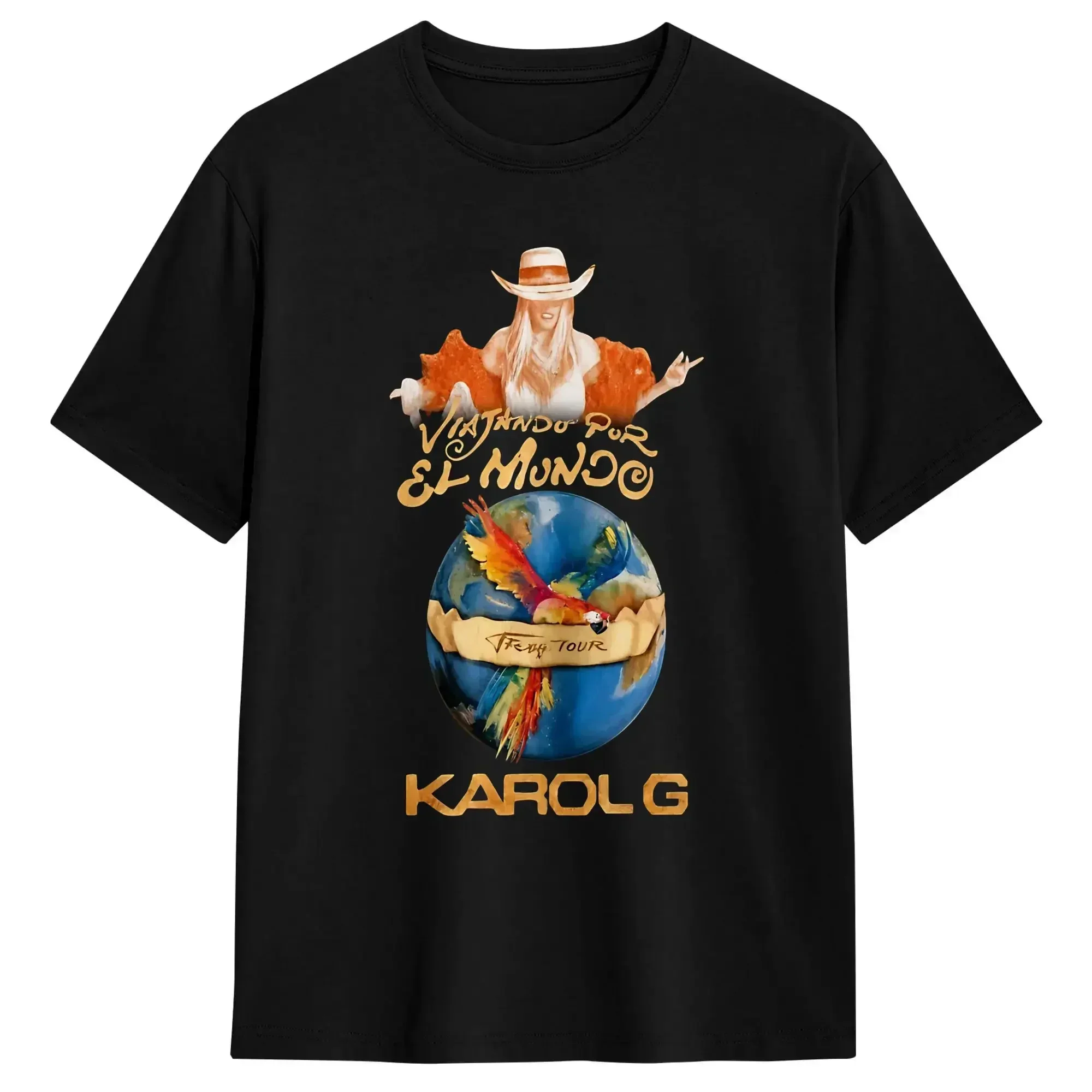 Vintage Singer K-Karol-G KG T-Shirt for Men Crew Neck 100% Cotton T Shirts  Short Sleeve Tee Shirt Gift Idea Clothing