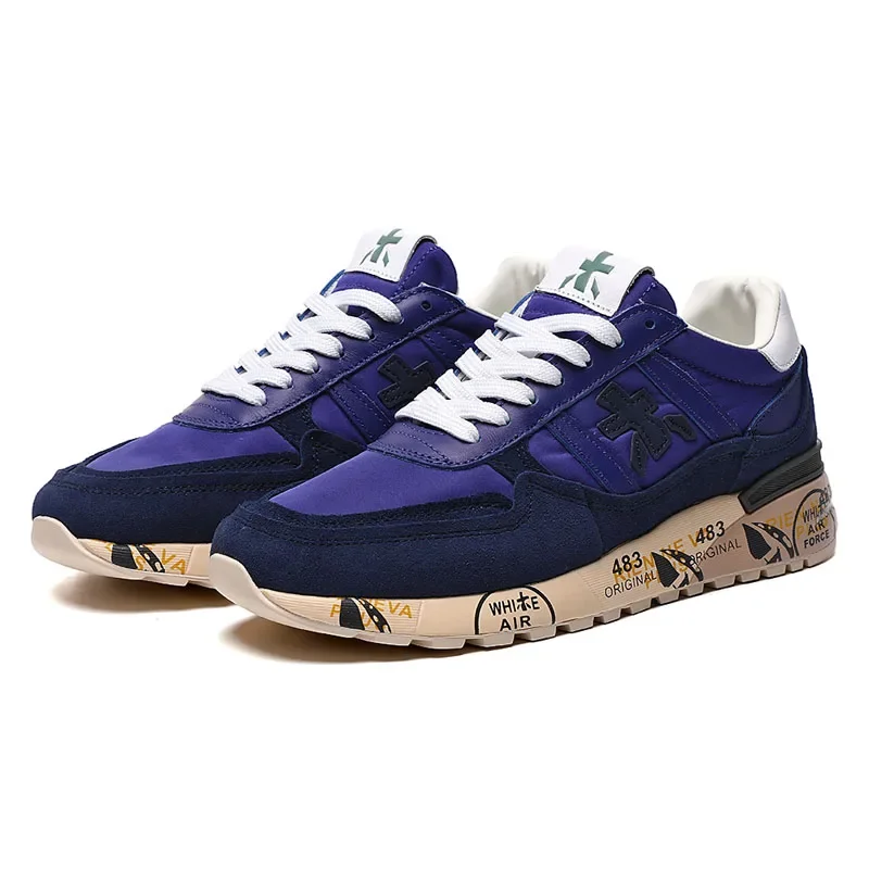 Premiata tênis masculino original nova geração design de luxo couro genuíno respirável multi-cor elemento tenis sapatos casuais