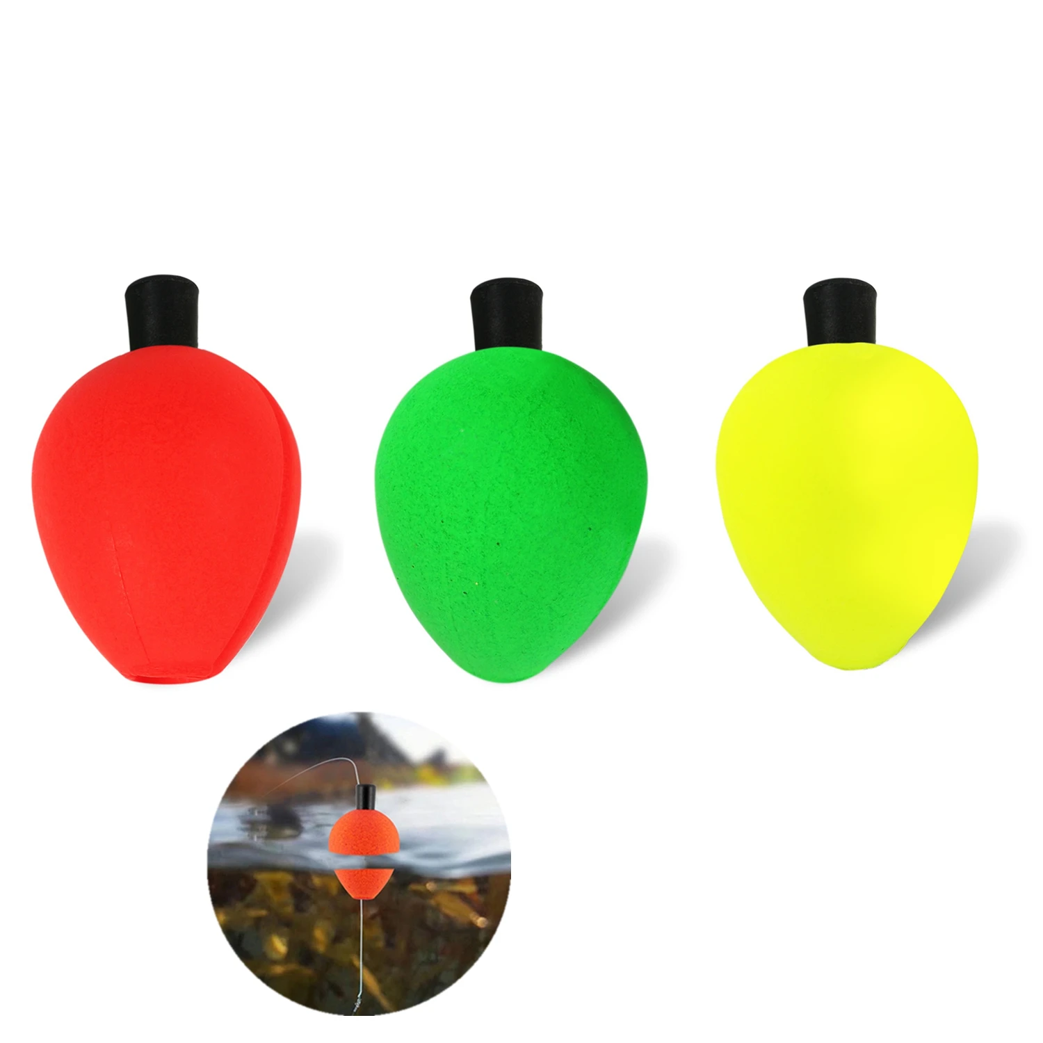 

1 Piece Foam Teardrop Fishing Bobber Positioning Float for Trout Offshore Saltwater Freshwater Fly Fishing Strike Indicators