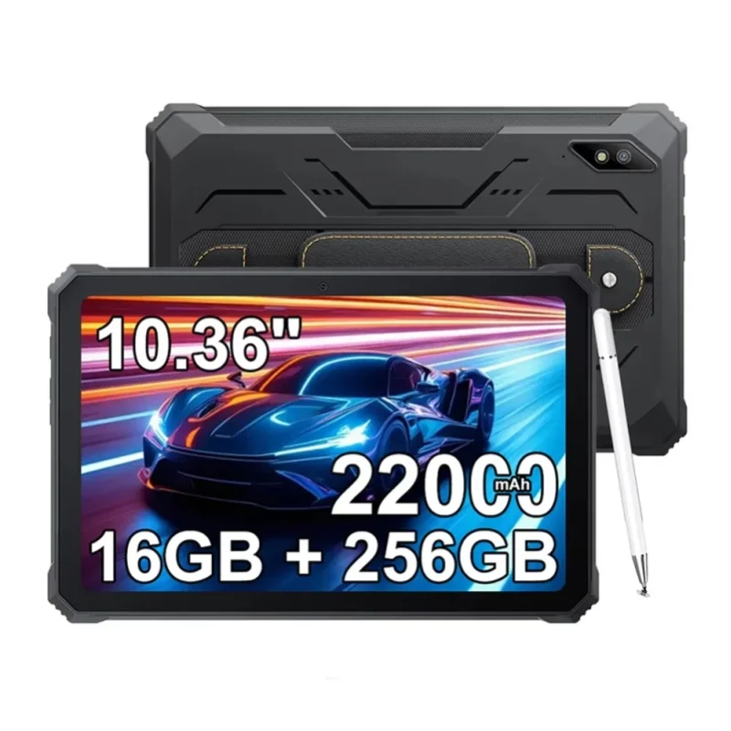Blackview Active 8 Pro Robustes Tablet-PC, 16GB erweiterbarer RAM (8GB physischer + 8GB virtueller RAM), 256GB ROM, 10,36 Zoll HD-Display, 22000mAh großer Akku, 48MP Kamera, Android 13, Dual-SIM