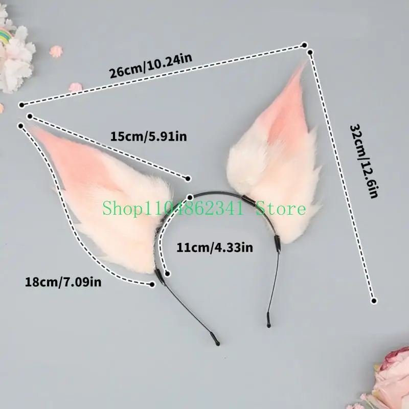 5ASD人工耳ヘアバンドアニメメイドヘッドバンド女性ステージパフォーマンスヘアフープ