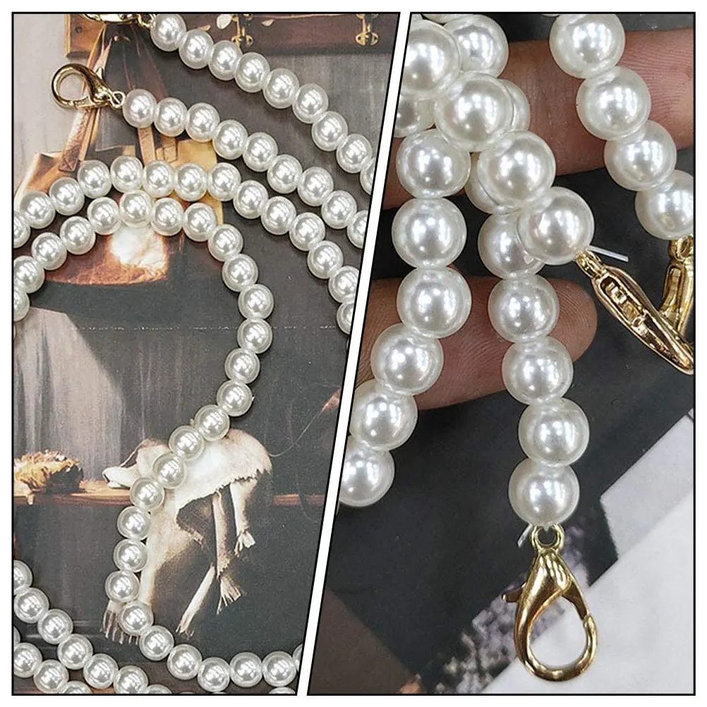 

Набор из 4 цепочек для сумок: сменные жемчужные ремни для сумок, декоративные аксессуары для сумок, запчасти для самостоятельного изготовления, цепочки для сумок