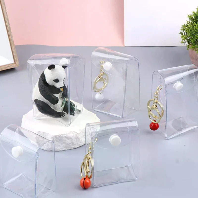 Mini Anime Doll Display Bag Transparent Coin Purse Pendant Square Pouch Organizer Wallet Key Lipstick Earphone Storage Bag
