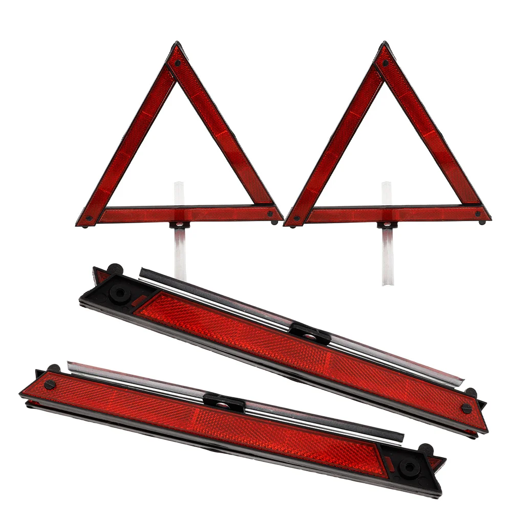 

4Pcs Reflective Triangle Roadside Warning Signs Car Emergency Safety Triangles Vehicle Reflector Road Sign Vehicle Safety Sign