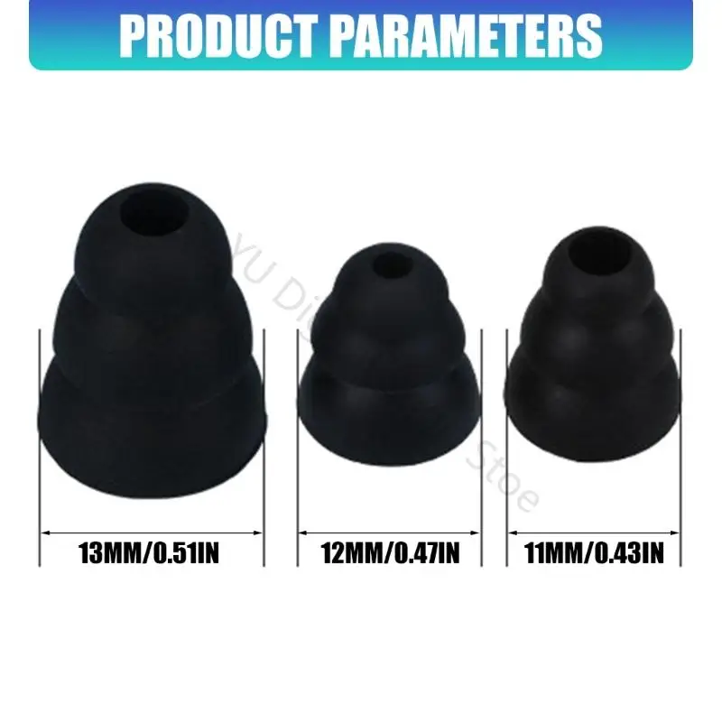 96BA 3,8 mm, mehrere Größen, 6 Stück, geräuschisolierende Silikon-Ohrhörerspitzen für die meisten In-Ear-Kopfhörer – Detail 6