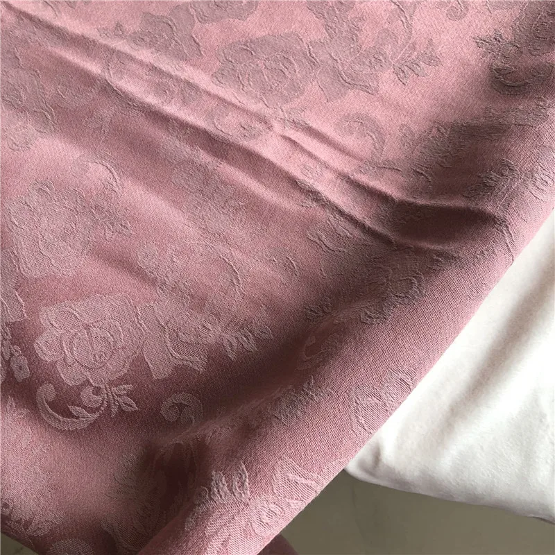 Double-sided Jacquard Fabric By The Meter for cheongsam Dresses Skirts Sewing Thickened Soft Cotton Linen Cloth Winter Plain