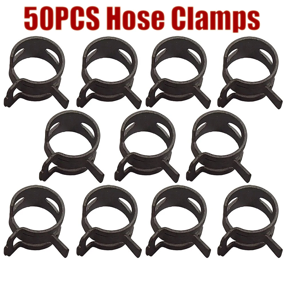 50Pcs ท่อ Clamps การใช้ท่อสายท่อ Clamp Hoops Air หลอด Fastener คลิปฤดูใบไม้ผลิ M6-M20