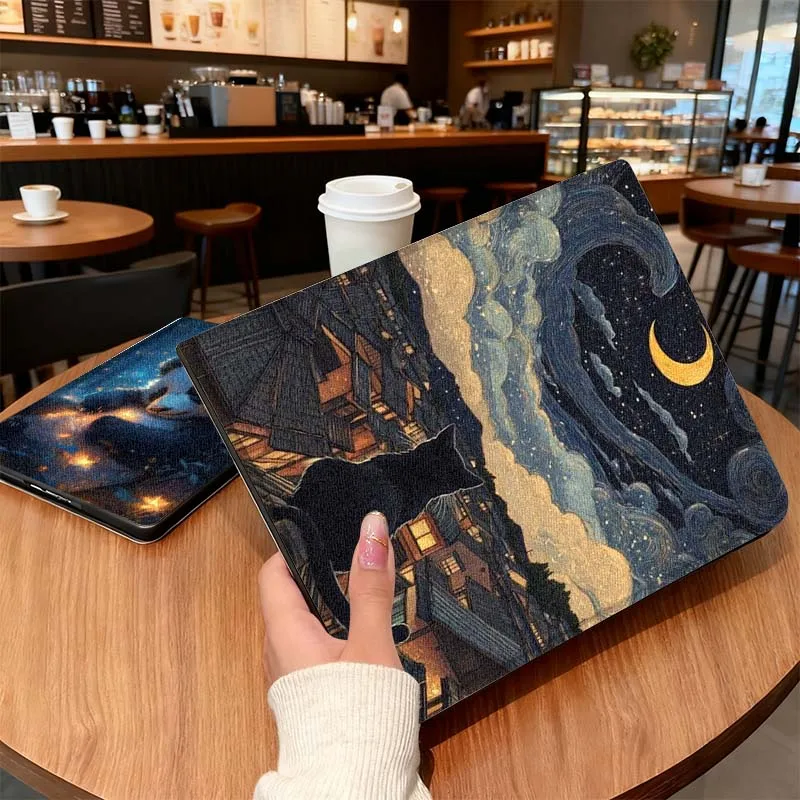 

Oil Painting Cat Panda For OPPO Pad 2 3 4 Neo Air SE X Pro 10.36 11 11.4 11.61 12.1 13.2 Inch 2025 Foldable Tablet Case