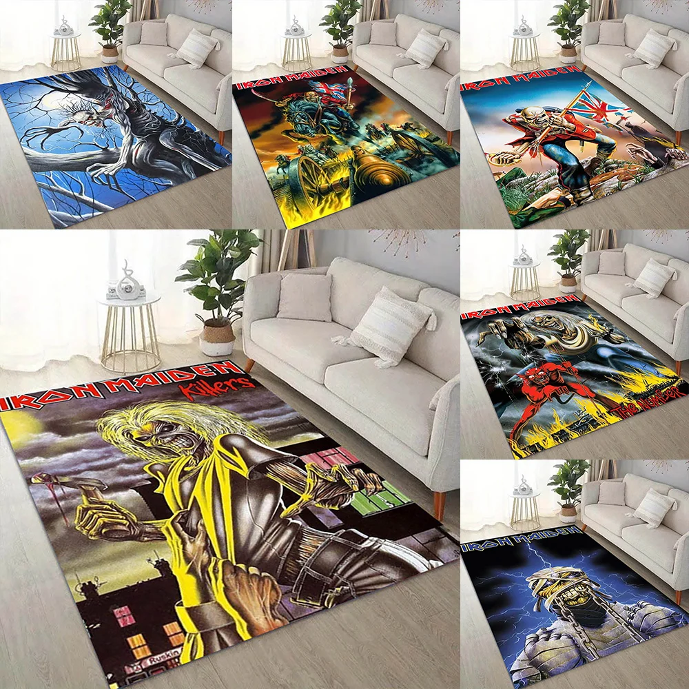 I-Iron Band M-MaidenS Album Music Carpet Rug for Art Living Room Decor Sofa Home Bedroom Gift Fans Area Rug Non-slip Floor Mat