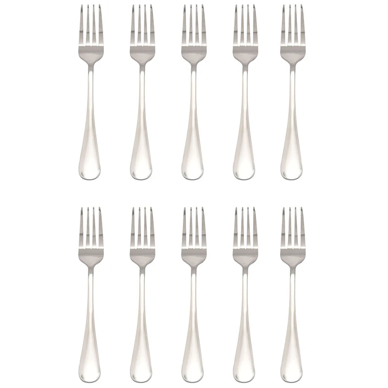 Dinner Forks, Heavy-Duty Stainless Steel Dinner Forks Set Of 10