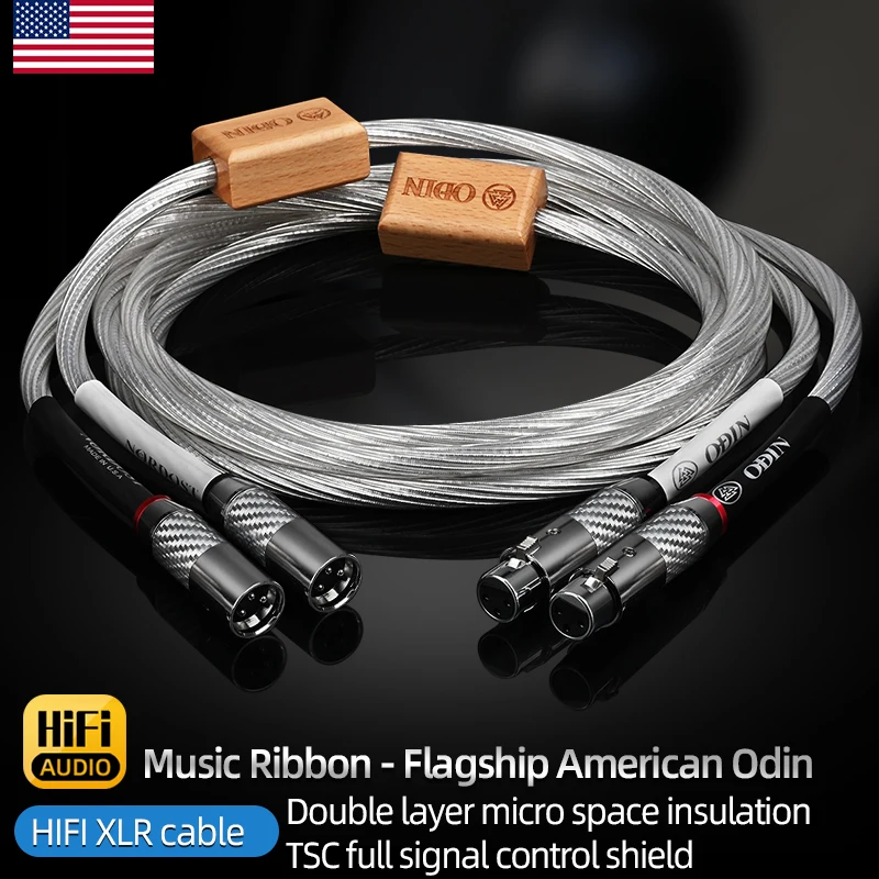 Imagem -02 - Cabo de Áudio Xlr Odin-hifi Fibra de Carbono de Alta Pureza Plugue Xlr Chapeado Macho para Fêmea Microfone Mixer