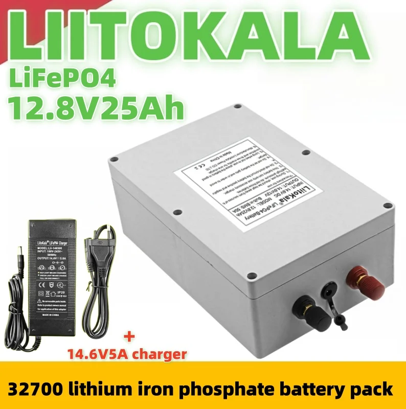 

LiitoKala 12V 32700 25Ah Lithium Iron Phosphate Battery Pack Suitable for golf cart backup power systems Solar + 5A charger