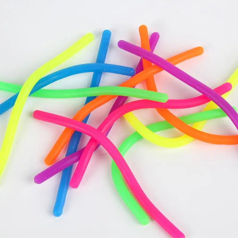 【H】5 Stück Simulierte Elastische Dekompressionsnudeln Dehnbare Schnur-Fidgets Sensorische Spielzeuge zur Armstärkung Stressabbau-Spielzeuge – Detail 3