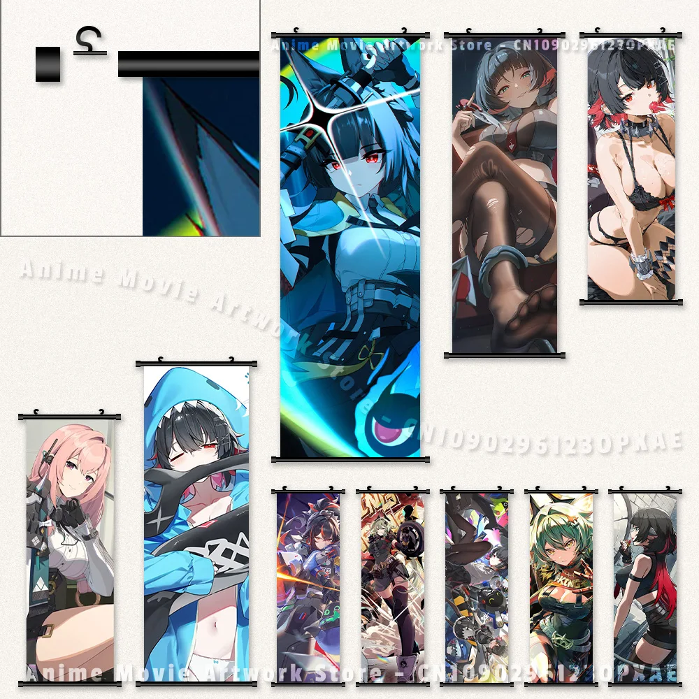 

Zenless Zone Zero Print Scrolls Картина Хосими Мияби Домашний Декор Подвесная Картина Аниме Игра Холст Плакат Настенное Искусство Гостиная