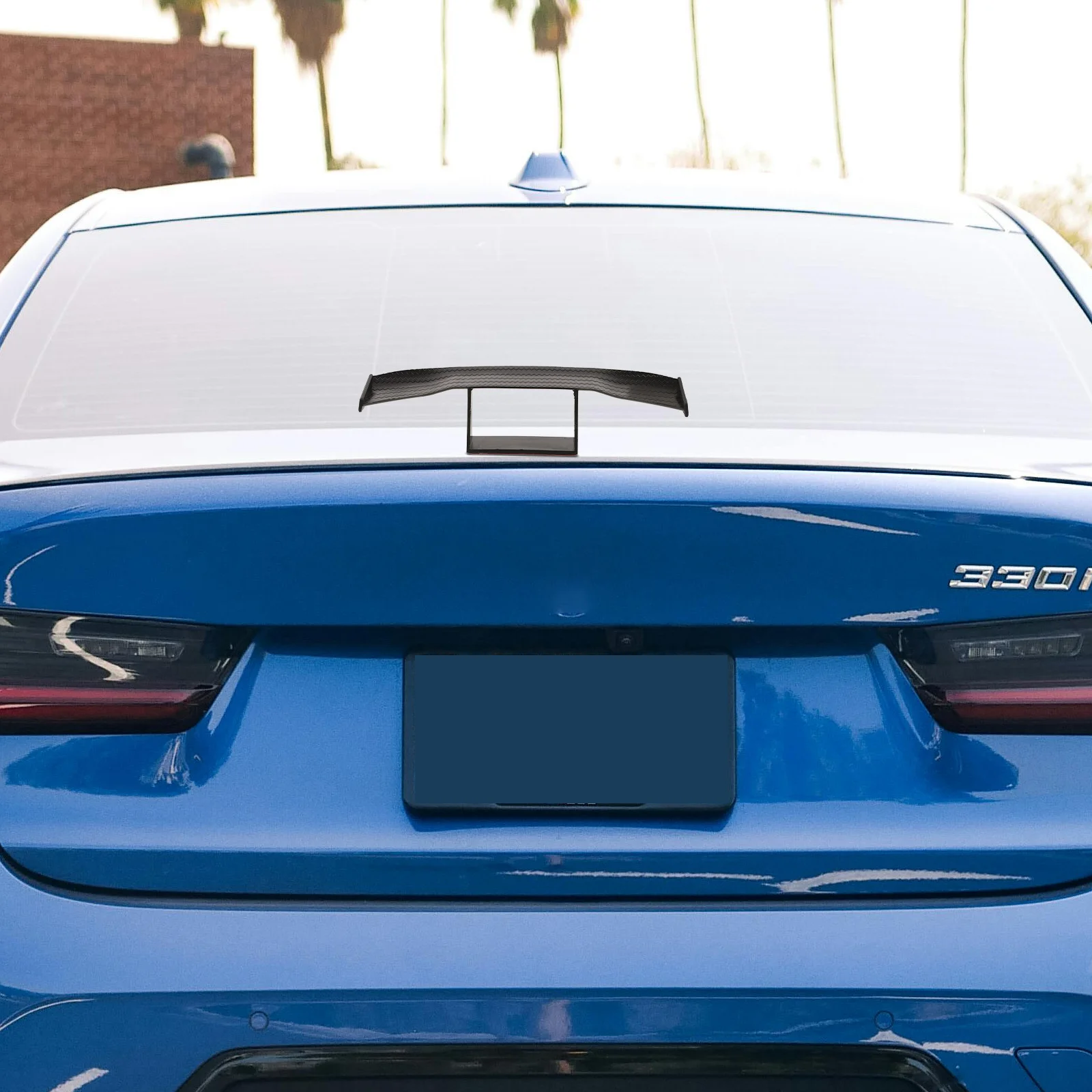 

Car Roof Mini Wing Spoiler Universal No Drill Design Sporty Enhancement Durable Material Auto Exterior Accessory