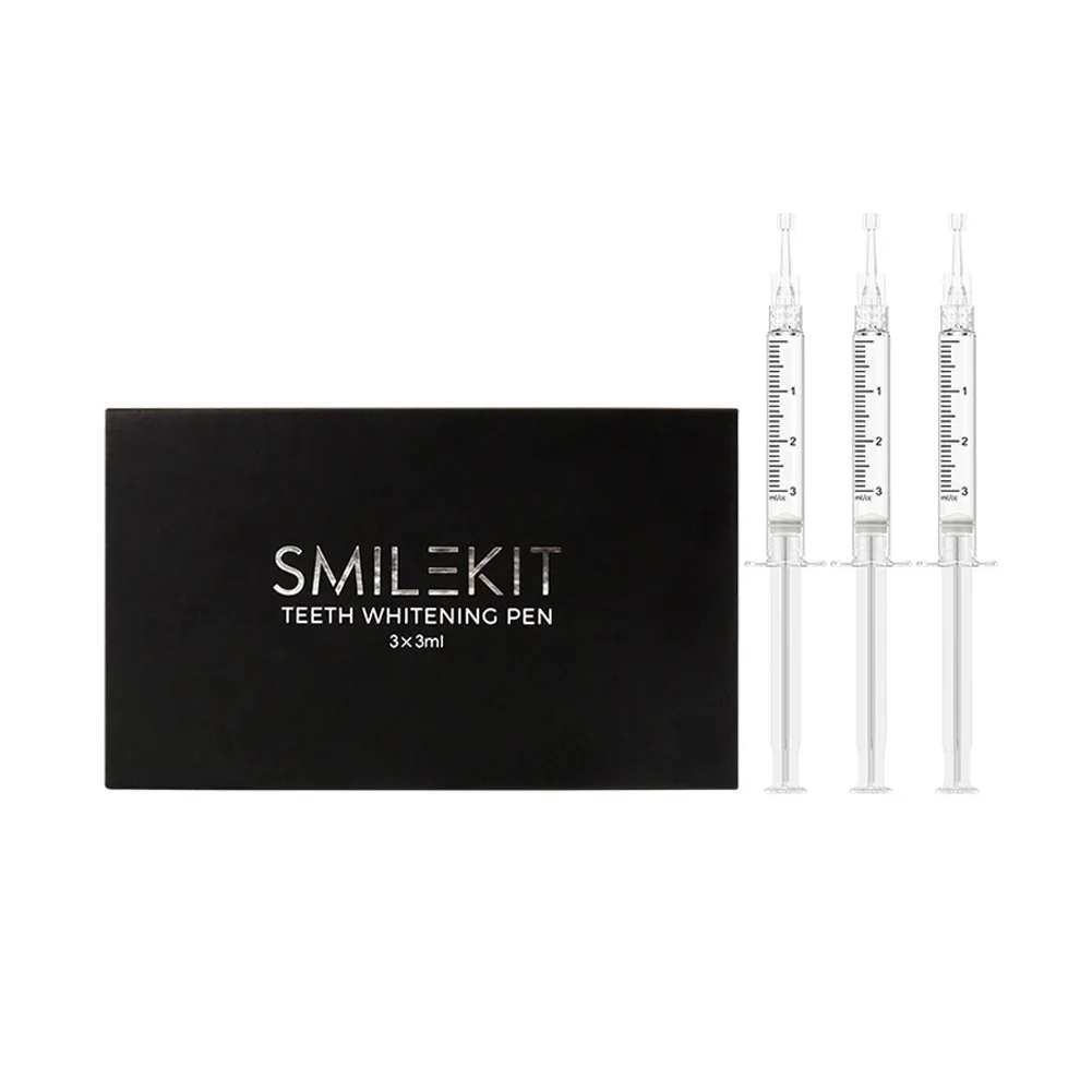 3ml Pro Teeth Whitening Gels Dental Tooth Bleaching 44% Peroxide Carbamide Gel Syringe With Boutique Gift Box Oral Care Cleaner