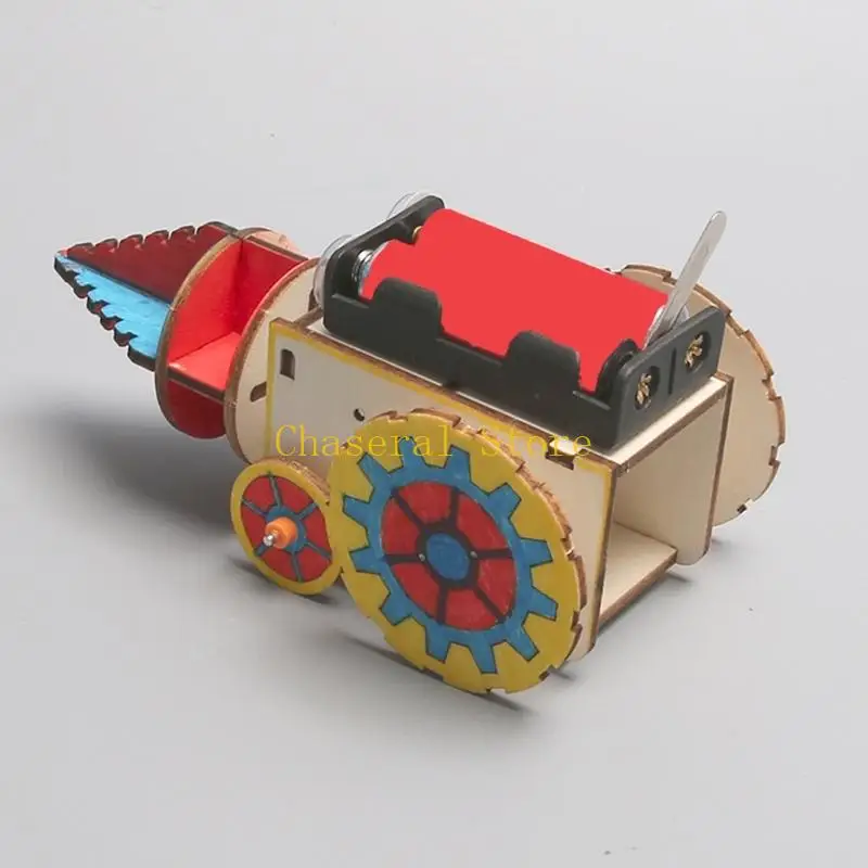 E7CE DIY Wooden Drilling Machine Toy Building Kits Craft Project Toy For Children Science Exploration Mechanical Discovery
