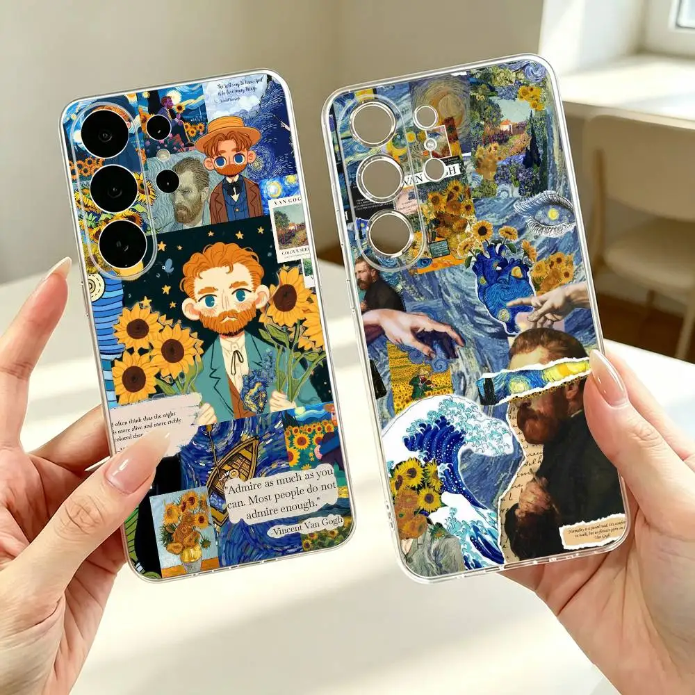 Vincent Van Gogh Art  Phone Case For Samsung S25,S24,S21,S22,S23,S30,Ultra,S20,Plus,Fe Transparent Cover Gift