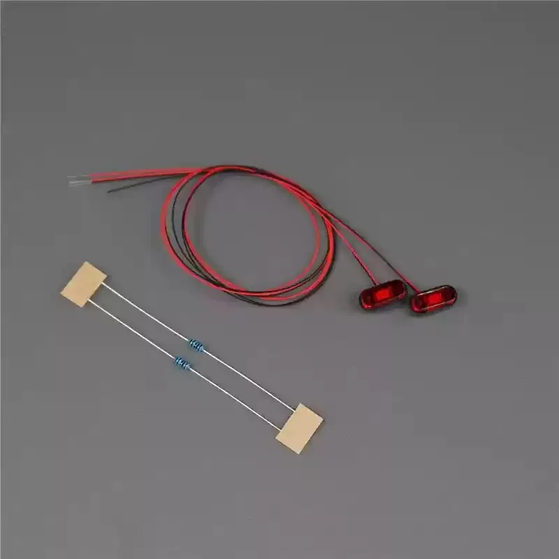 2 Stück LED 3V Positionsleuchte Breiten-/Warnleuchte für 1/14 Tamiya RC Truck Kipper für SCANIA 770S 56368 VOLVO ACTROS MAN Auto – Detail 4