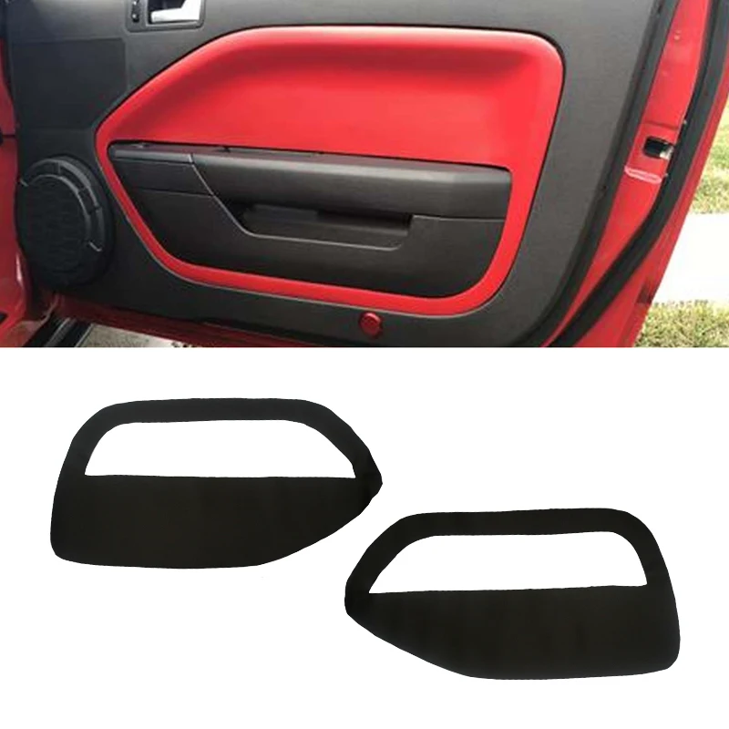 

Soft Leather Door Panel Cover For Ford Mustang 2005 2006 2007 2008 2009 2X Car Front Door Armrest Panel Skin Cover Sticker Trim