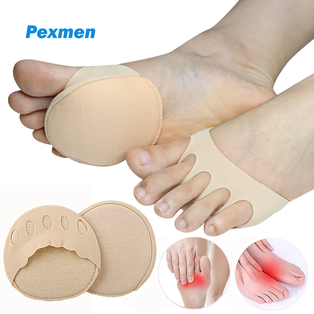 Pexmen 2 pezzi cuscinetti per palla di piedi cuscinetti metatarsali per donne e uomini cuscinetti morbidi per l'avampiede per la palla di piedi prevengono il dolore e l'inconforto
