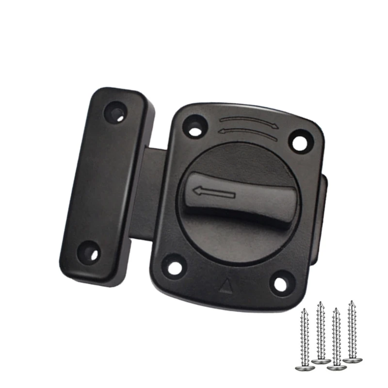 Door Latches with Smooth Rotation Stable Security Lock Heavy Duty Rotating Latches set for Bathroom & Furniture Security