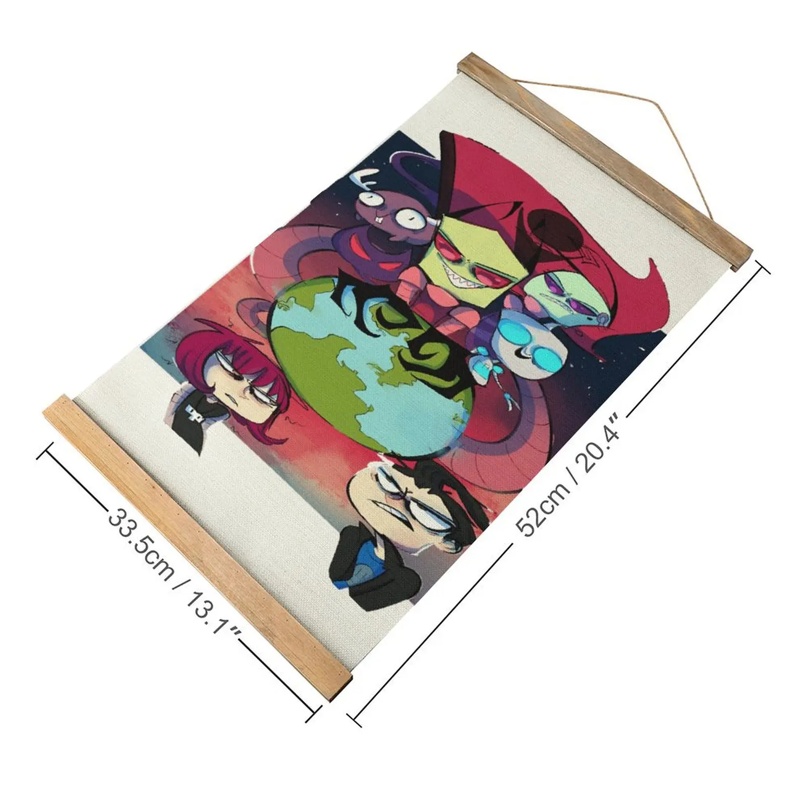 Canvas Hanging Picture Invader Zim Classic For Sale Funny Joke Mural Bedroom Wall Decoration  Style Hang Pictures