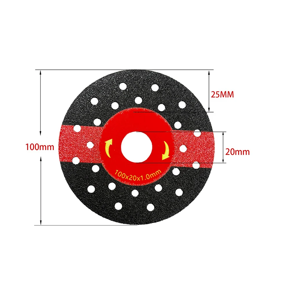 2 قطعة 100x20 مللي متر أسطوانة تقطيع الزجاج قطع طحن أقراص فراغ صنع من النحاس شفرة المنشار طحن قطع قرص الطحن أداة