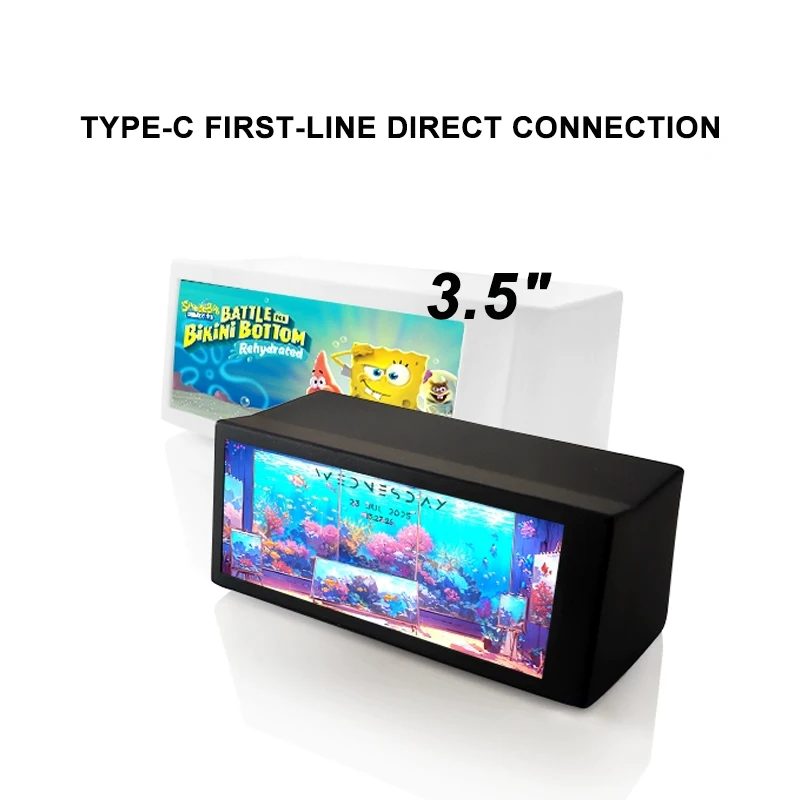 Mini station d'extension pour ordinateur de bureau, 3.2 pouces, accessoires de bureau, châssis Aida64, surveillance CPU type-c, GPU HDD FPS, moniteur météo