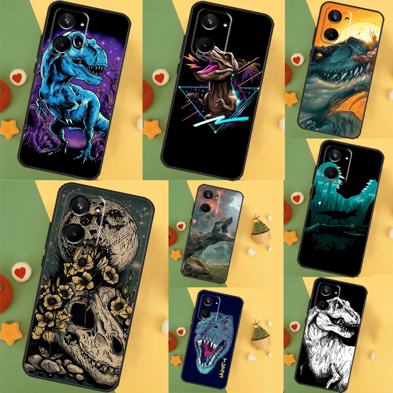 T Rex Dinosaur Tyrannosaurus For Realme C35 C53 C55 C67 GT Neo 6 GT5 9 10 11 12 Pro Plus C25S C21Y C30 C31 C33 C51 Case