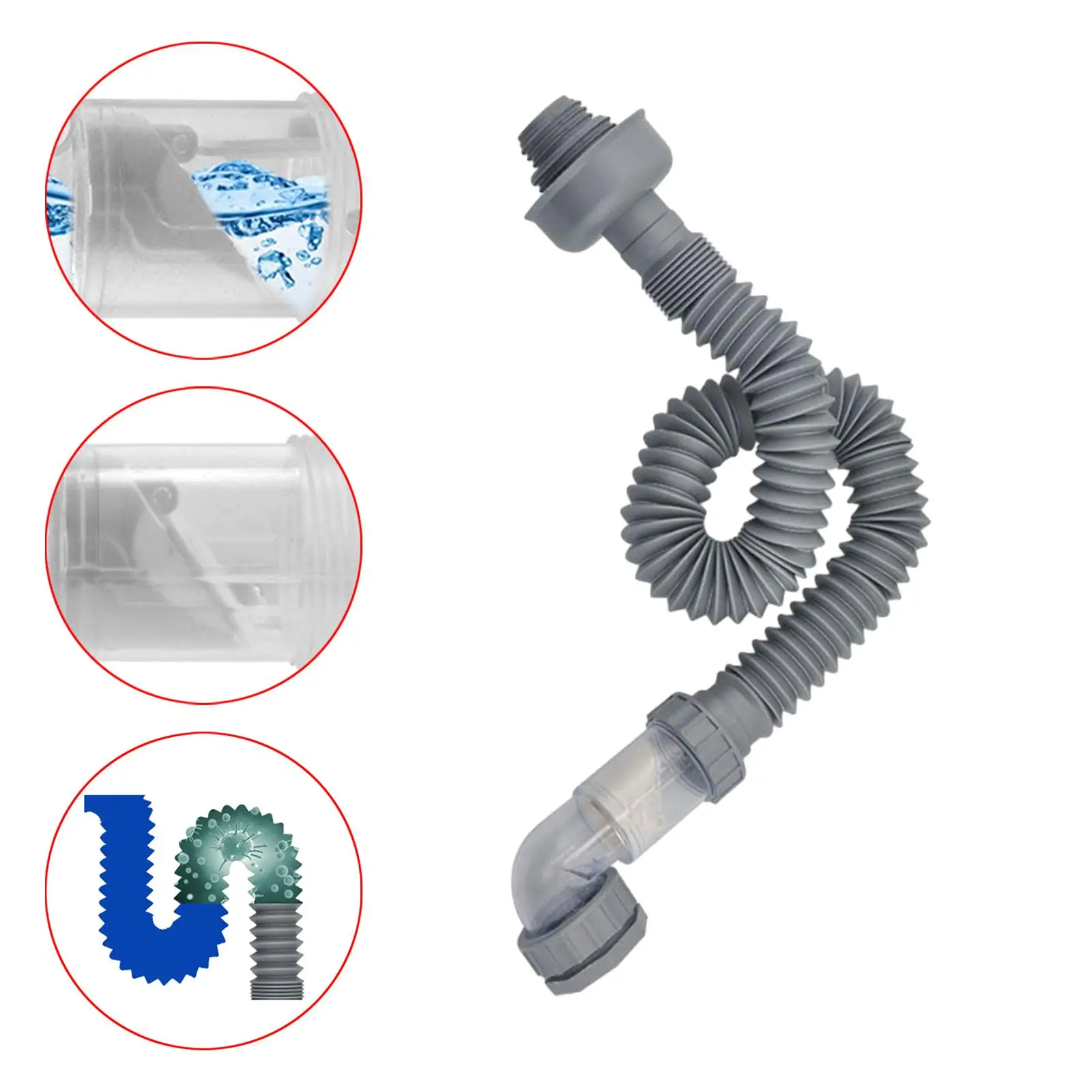 

Extended Sink Drain Pipe Easy to Install Hand Wash Basin Drainage System