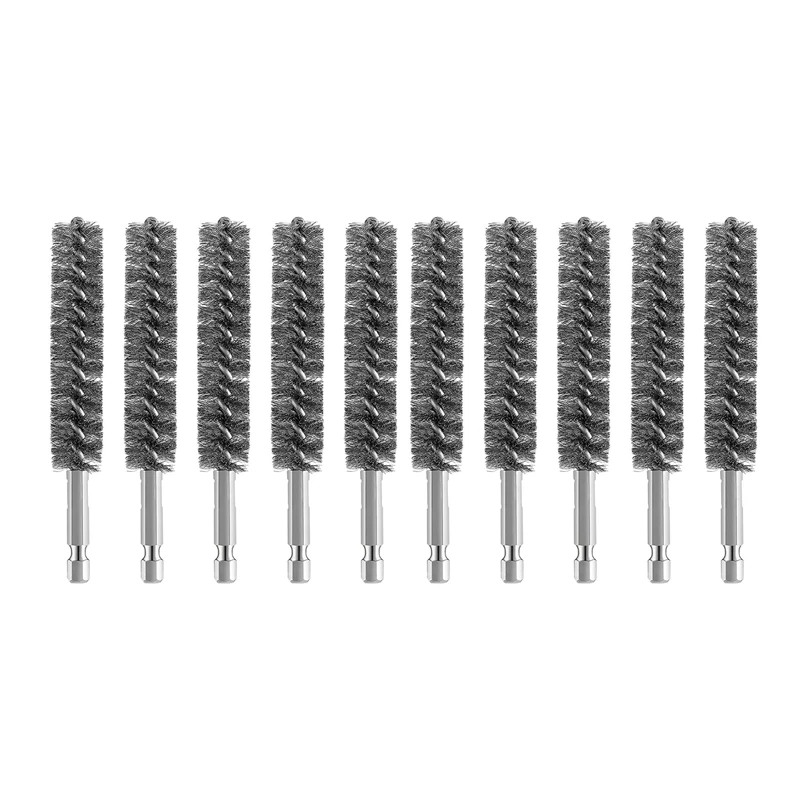 

2X Stainless Steel Bore Brush Wire Brush For Power Drill Cleaning Wire Brush Stainless Steel Brush With Hex Shank Handle