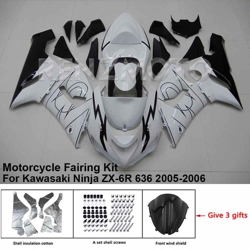 

For Kawasaki Ninja ZX-6R 636 2005-06 Fairing K0605-115a Motorcycle Set Body Kit decoration Plastic Guard Plate Accessories Shell