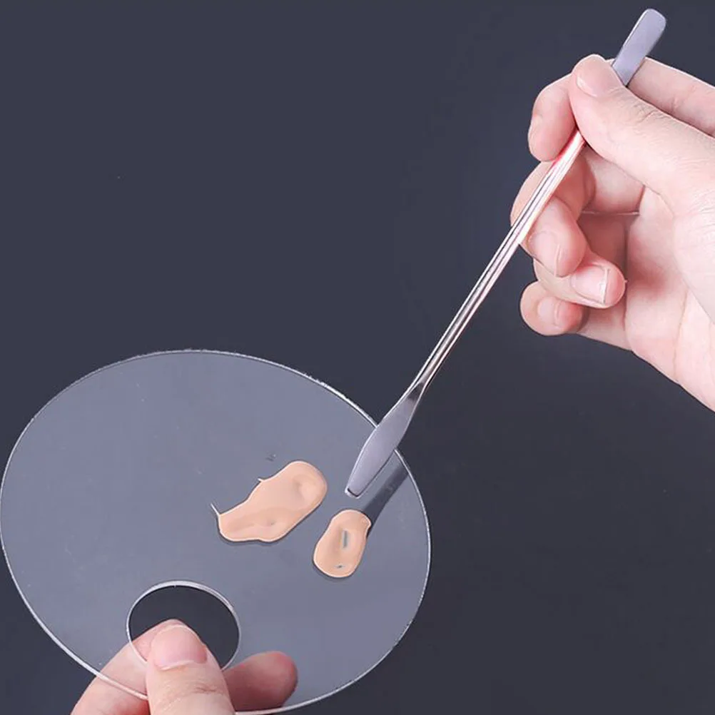 

2Sets Acrylic Palettes Transparent Painting Color Mixing Palettes Nail Art Makeup Accessories Color Mixer Painting Accessory