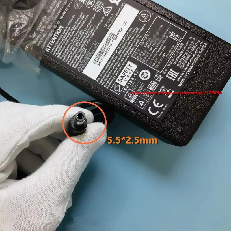 Chính Hãng ADPC2090 AC Adapter DC 20V 4.5A 90W Cho Màn Hình AOC AG251FZ CQ27G2U AG272QCX MSI OPTIX MPG27CQ XG3420C AG251FZ2 C3583FQ