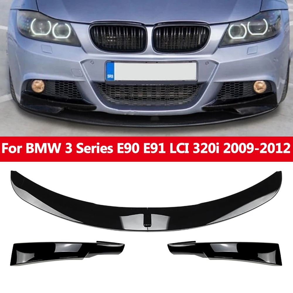 

For BMW 3 Series E90 E91 LCI 320i 2009-2012 Car Front Bumper Lip Splitter Diffuser Body Kit Spoiler Bumper Guard Protector