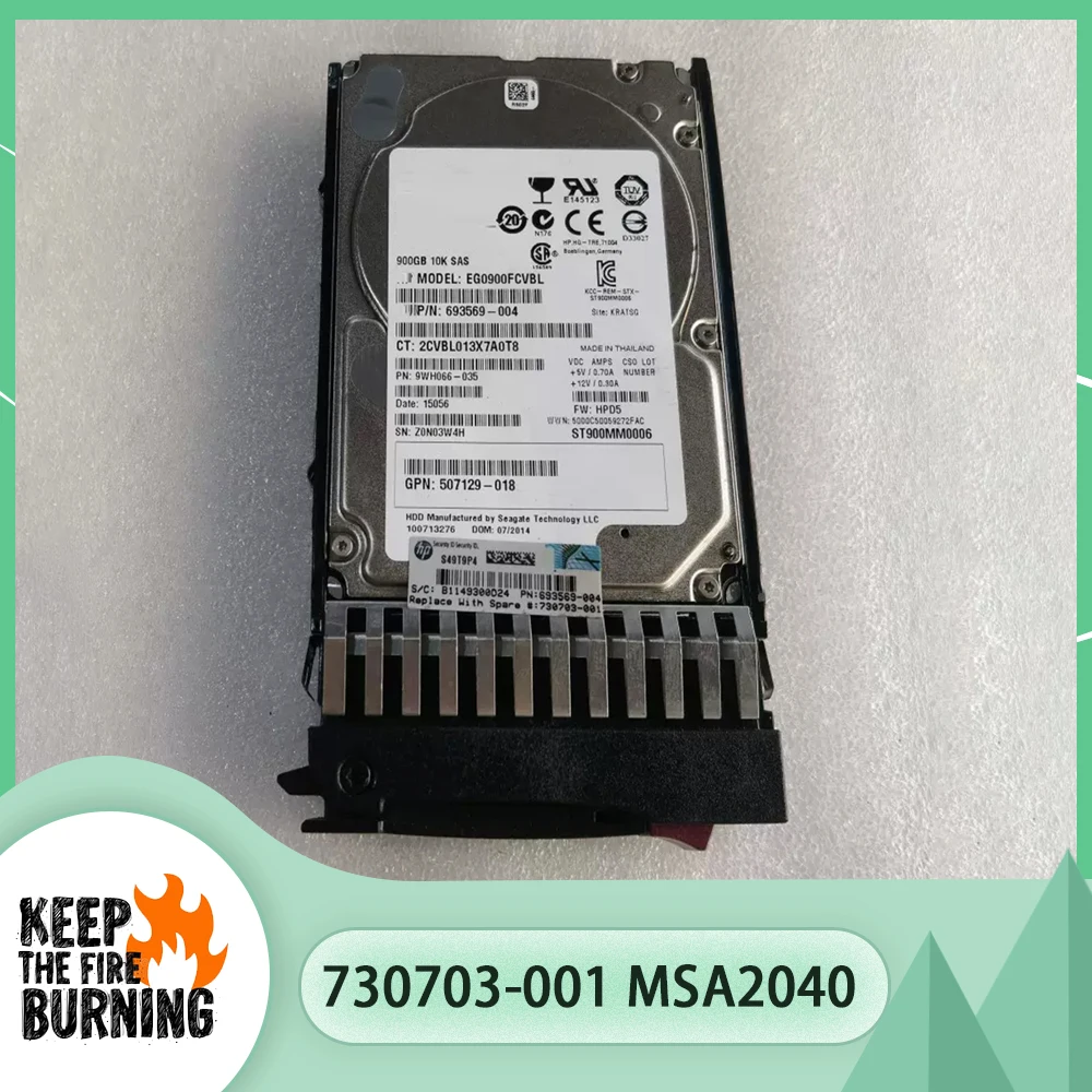 For HP C8S59A 900G 10K Hard Disk 730703-001 730454-001 P2000 MSA2040 HDD