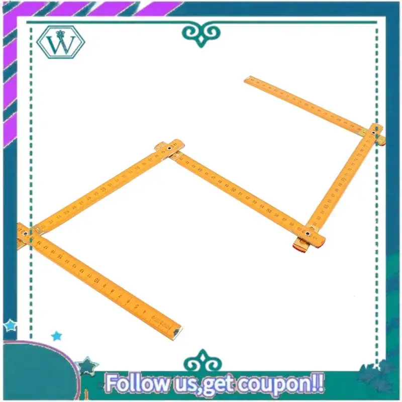 A75Q-3X Portable Carpenter Wooden Folding Ruler 100Cm/39Inch