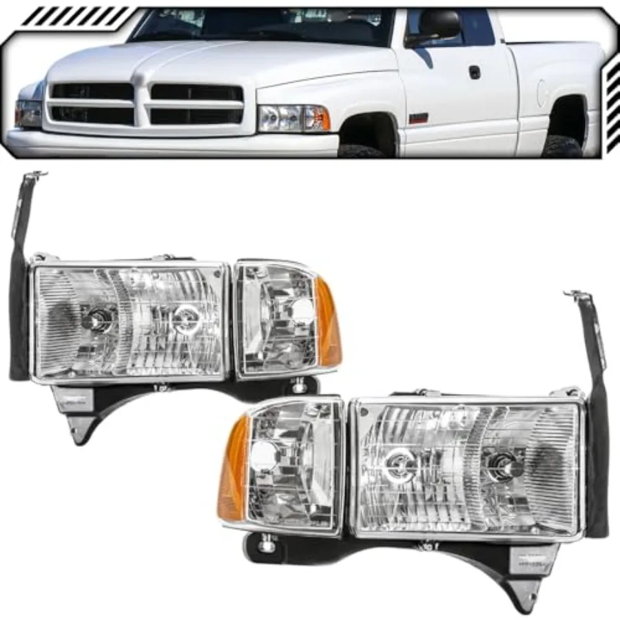 

Галогенные сменные фары, совместимые с DODGE 99-02 RAM 1500 2500 3500 Вт, спортивный пакет [CH2502123 CH2503123 5507702