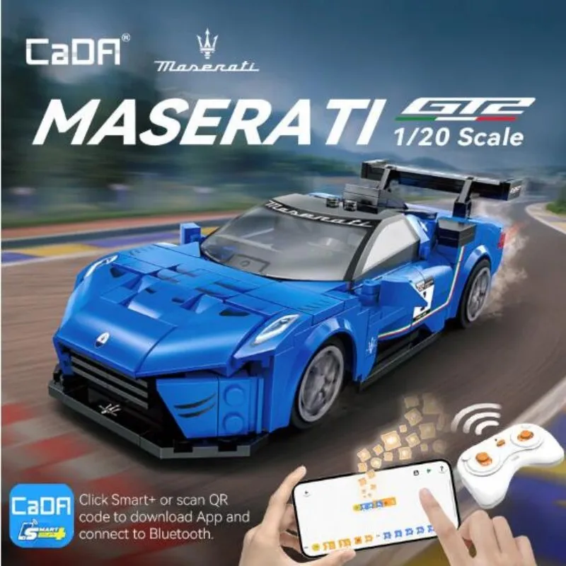 

CaDA RC APP programming 1: 20 Maserati GT2 C51089W Sports Car Building Blocks Drift Racing City Car Bricks Toys Holiday Gifts