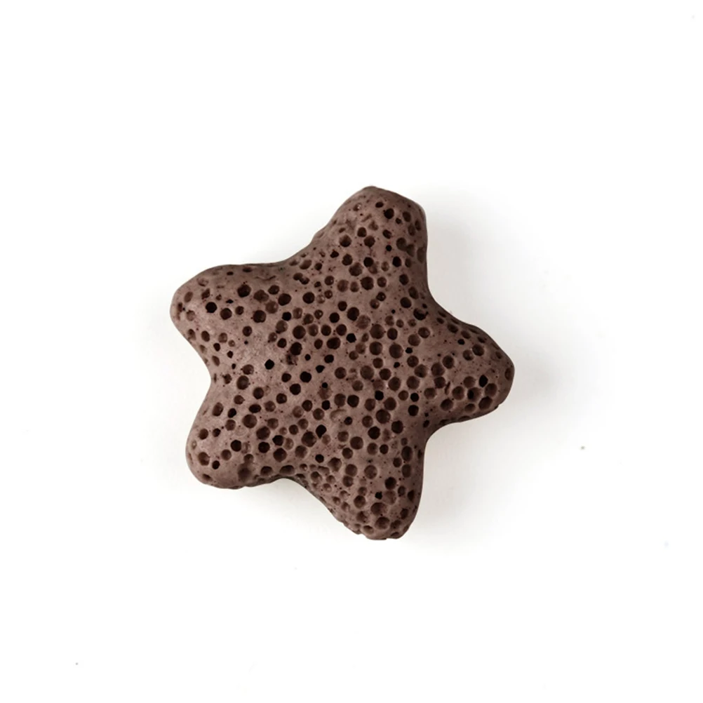 

20 Pcs Volcanic Stone Beads Pendant Charm DIY Jewelry Making Accessories Scattered Beads Star Shape Design Necklace Bracelet